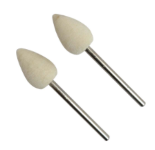 2PC FELT POLISHING BOBS - 3/32 SHANK