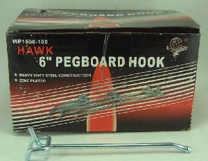 PEGBOARD HOOK/6"/100PC BOX