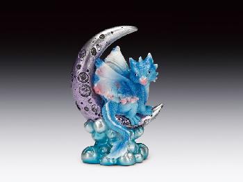 BABY BLUE MOON DRAGON STATUE