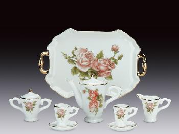 MINIATURE TEA SET ROSE