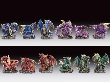 12 ASSORTED MINIATURES - DRAGONS