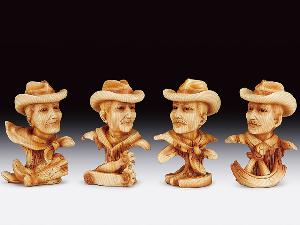 MINIATURES-12 ASST- COWBOY WOODLIKE