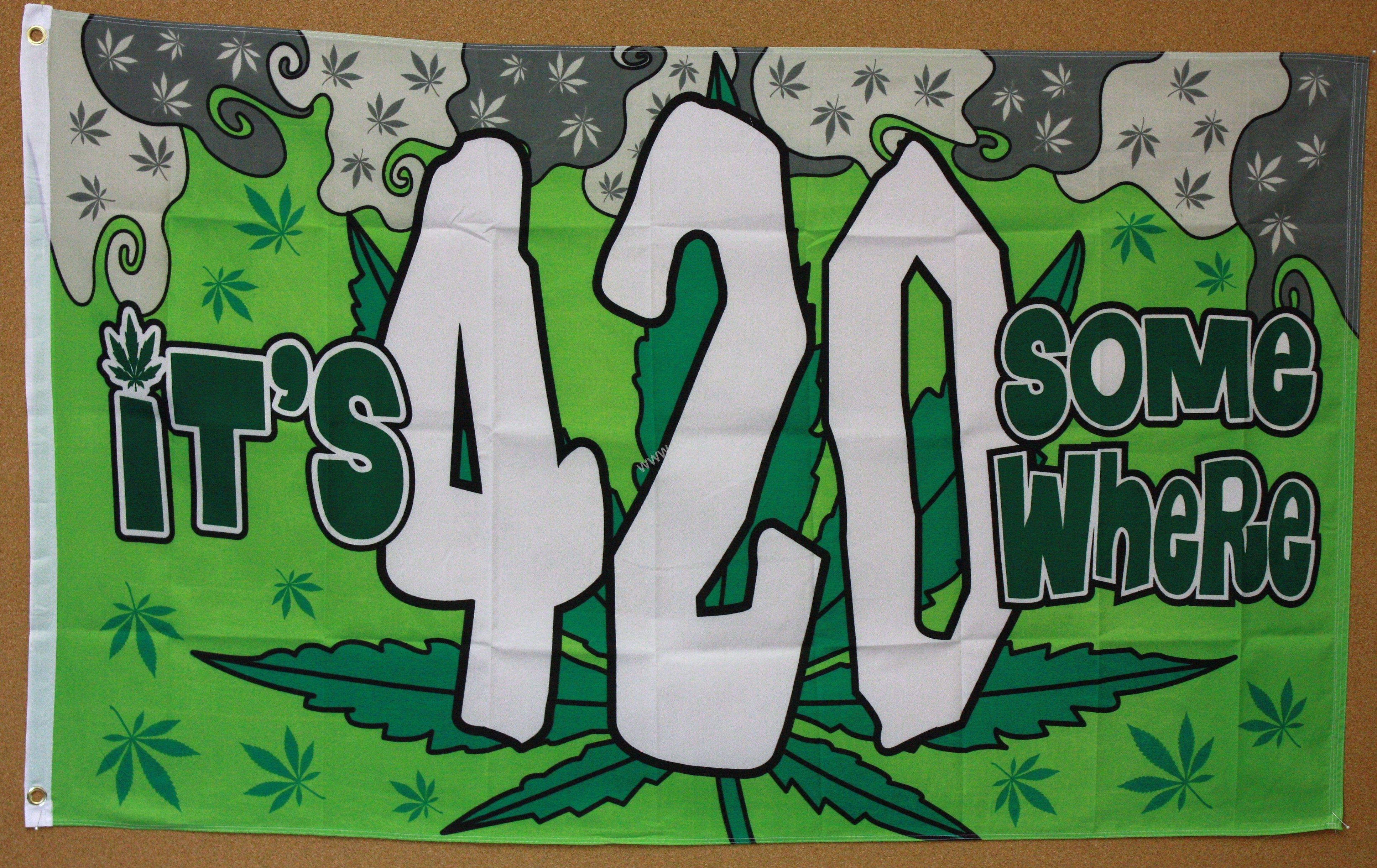 3X5 FLAG - ITS 420 SOMEWHERE, Giftware Flags 3'x5' Polyester Flags ...