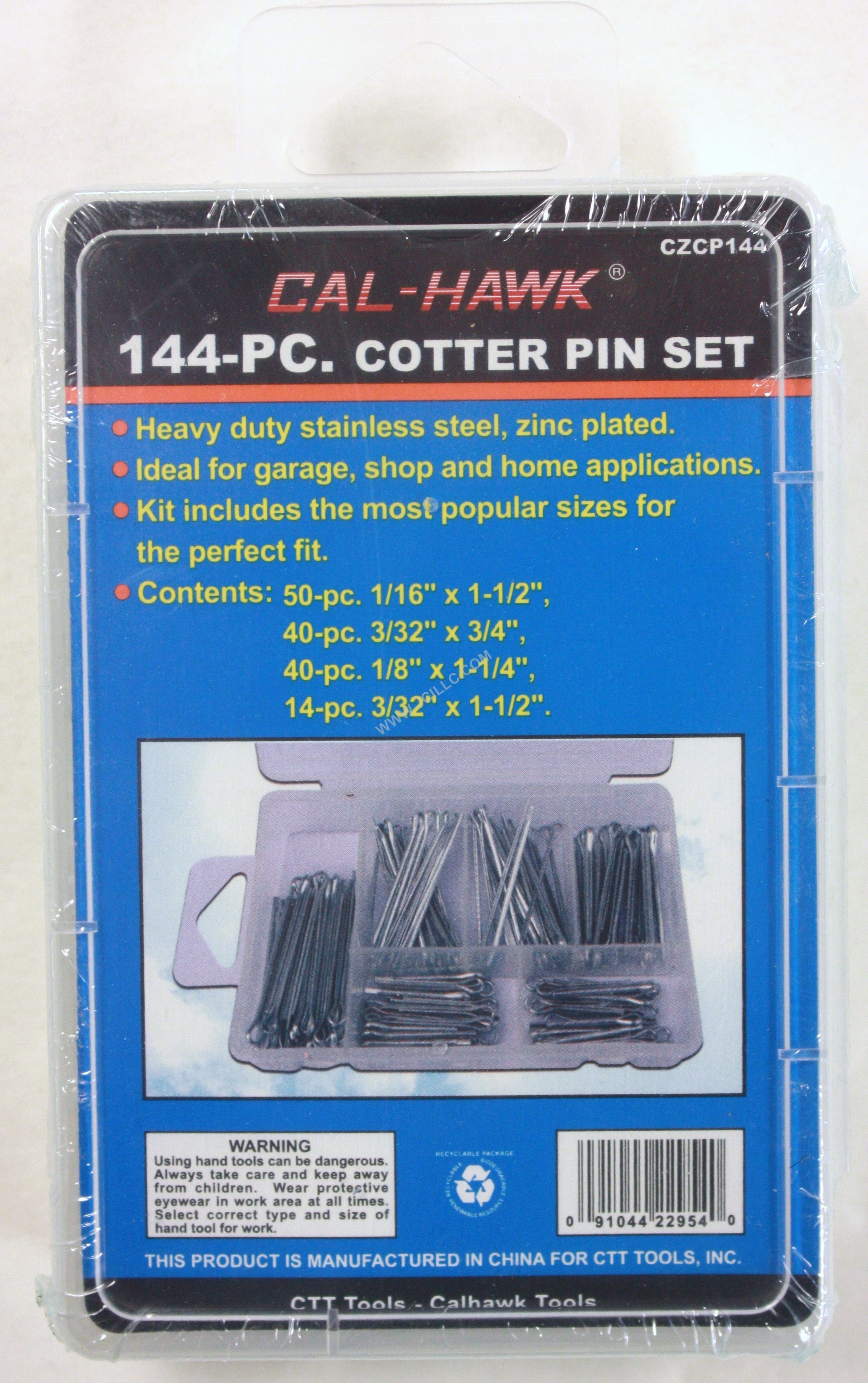 144pc Cotter Pin Assortment Tools Hardware Assortments Wholesale 