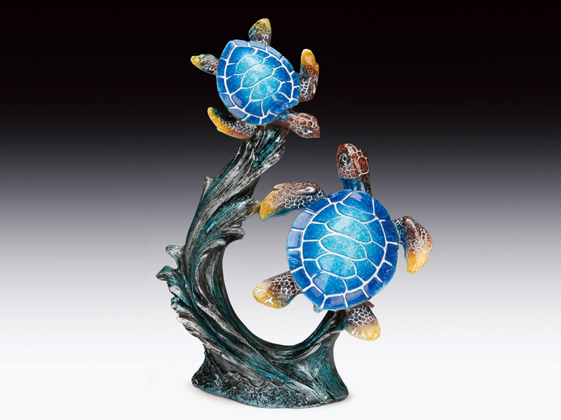 SEA TURTLES ON WAVE STATUE, Giftware Statuary - Sorted by Theme ...