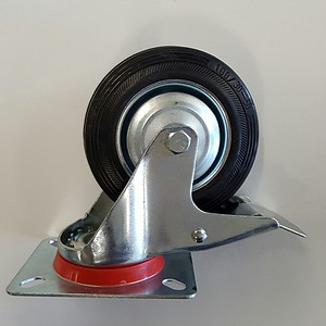4 INCH CASTER WHEEL - SWIVEL WITH DOUBLE BRAKE