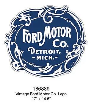 EMBOSSED METAL WALL ART - FORD MOTOR COMPANY