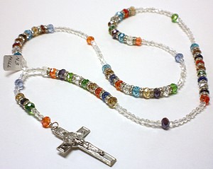 MULTI-COLOR CRYSTAL ROSARY