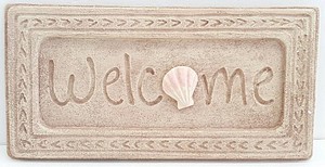 11.75 INCH  SHELL WELCOME SIGN