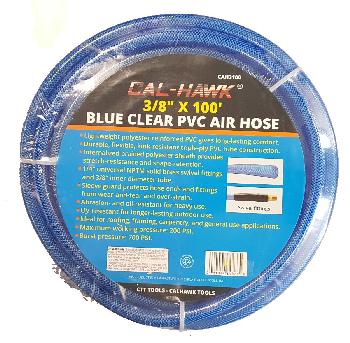 3/8 INCH x 100 FOOT BLUE CLEAR PVC AIR HOSE