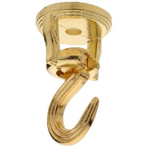 BRASS FINISH SWAG HOOK - 2 PACK