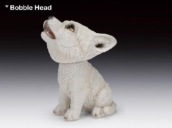 WHITE WOLF BOBBLE HEAD